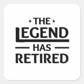 その伝説は退職した同僚の友人に贈り物がある スクエアシール (正面)