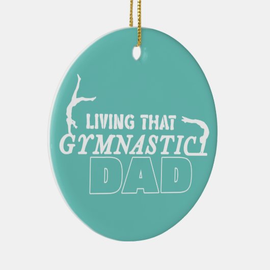 その体操パパ、体操の恋人の生活 セラミックオーナメント (右)