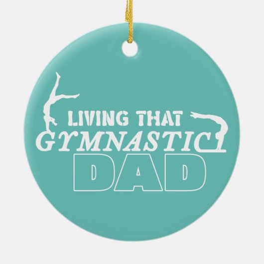 その体操パパ、体操の恋人の生活 セラミックオーナメント (裏面)