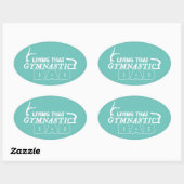 その体操パパ、体操の恋人の生活 楕円形シール (シート)