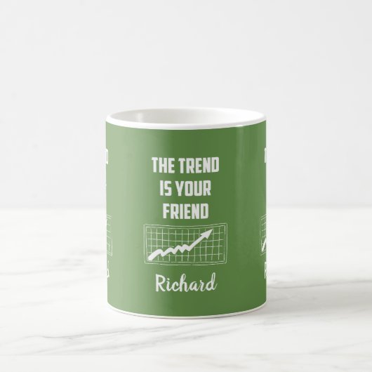 その傾向はあなたの友人の株式市場のトレーダーである コーヒーマグカップ (中央)