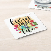 その先生生活を生きる – 先生への贈り物 ペーパーコースター (アングル)