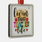 その先生生活を生きる – 先生への贈り物 メタルオーナメント (右)