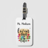 その先生生活を生きる – 先生への贈り物 ラゲッジタグ (正面縦)