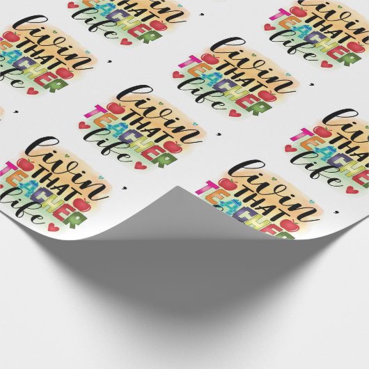 その先生生活を生きる – 先生への贈り物 ラッピングペーパー (角)