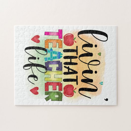 その先生生活を生きる – 贈り物先生 ジグソーパズル (横)