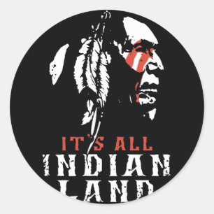 その全インディアンランド先住民アメリカンtシャツ ラウンドシール