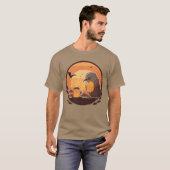 その初期の鳥はコーヒーの家族をたくさん必要とする Tシャツ (正面フル)