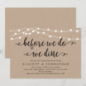 その前に食事をし、夕食のリハ素朴ーサルをする 招待状 (正面/裏面)