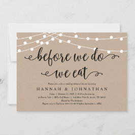 その前に、私たちは食べ夕食のリハ素朴ーサルを行う 招待状