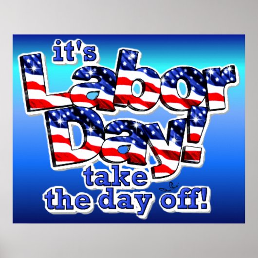 その労働日プリント ポスター (正面)