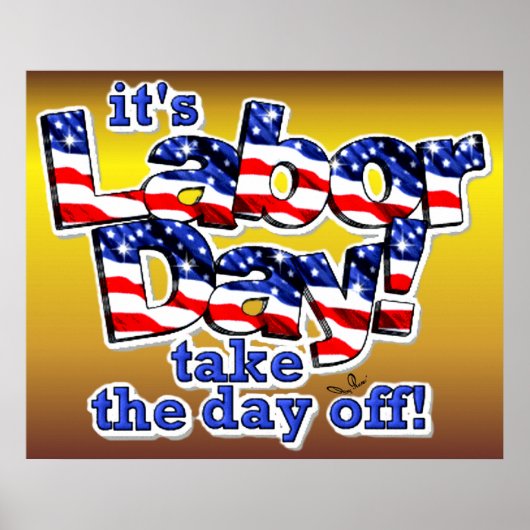 その労働日プリント ポスター (正面)