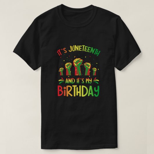 その十二分の一と私の誕生日アフリカンブラックジュネット Tシャツ (デザイン正面)