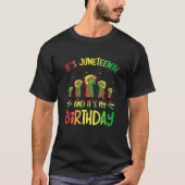 その十二分の一と私の誕生日アフリカンブラックジュネット Tシャツ (正面)