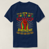 その十二分の一と私の誕生日アフリカンブラックジュネット Tシャツ (デザイン正面)