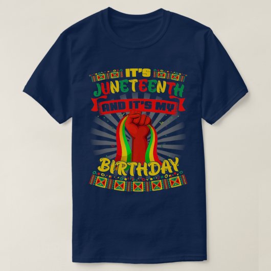 その十二分の一と私の誕生日アフリカンブラックジュネット Tシャツ (デザイン正面)