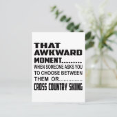 その厄介な瞬間クロスカントリースキー。 ポストカード (スタンド正面)