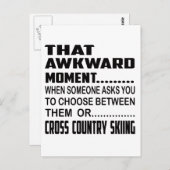 その厄介な瞬間クロスカントリースキー。 ポストカード (正面/裏面)