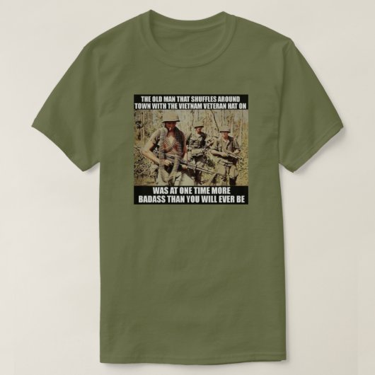 その古いベトナムの獣医 Tシャツ (デザイン正面)