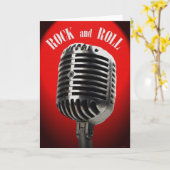 その古い時間のロックンロールのグリーティングカード カード (黄色い花)