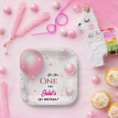 その可愛いクイーン恋しく思リトル・オネダーフル1歳 ペーパープレート (パーティー)