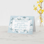 その名は祝福されよ詩篇 キリスト教の聖句 きれい カード (黄色い花)