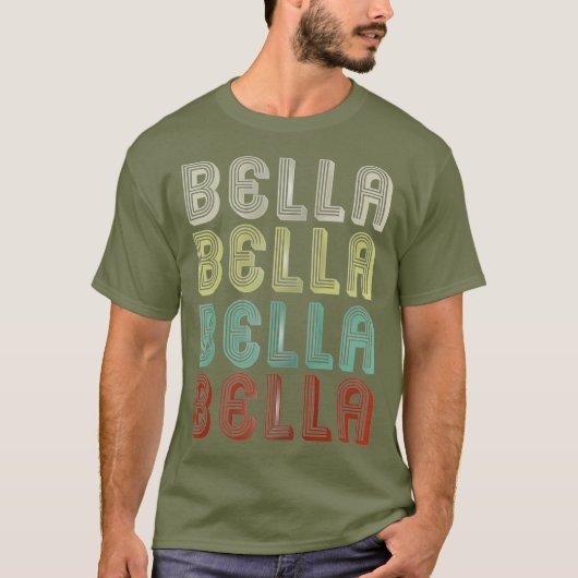 その名前はベラ・イン・レトロ・ヴィンテージ・ディスコおもしろい Tシャツ (正面)