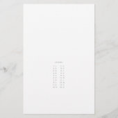 その名前ベビーミニマリストシャワー紙ゲームカード チラシ (裏面)