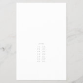 その名前ベビーミニマリストシャワー紙ゲームカード チラシ (裏面)