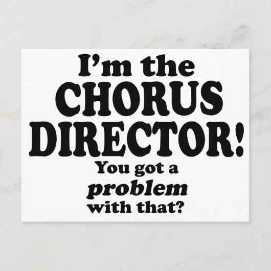 その問題 – コーラスディレクター ポストカード (正面)
