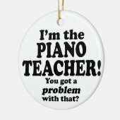 その問題 – ピアノ先生 セラミックオーナメント (左)