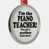 その問題 – ピアノ先生 メタルオーナメント (右)