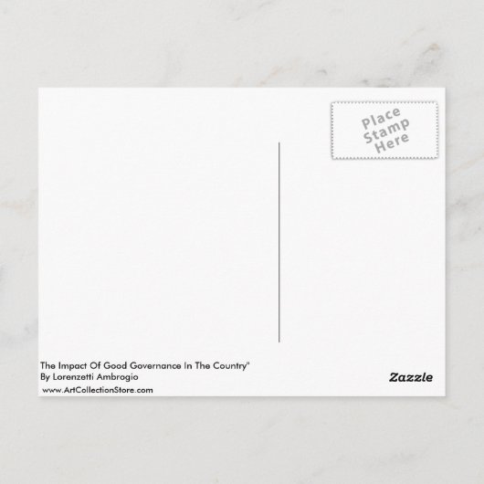 その国における良い統治の影響 ポストカード (裏面)