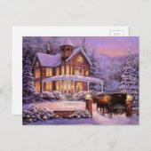 その国のヴィンテージ・クリスマス シーズンポストカード (正面/裏面)