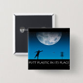 その場所にプラスチックをパットする 缶バッジ (正面&裏面)