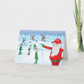 「その壁を築け…」 トランプアップクリスマスカード シーズンカード