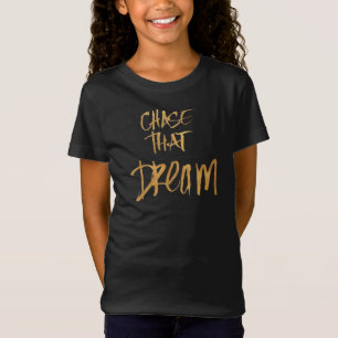 その夢のT感動的シャツを女の子に追いかける Tシャツ