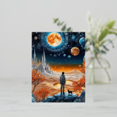 その夢想家は目の前に立つ若い人だ 箔シーズンポストカード (立ち正面)