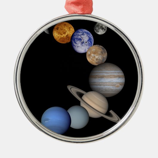 その太陽の系は私たちの惑星を取り囲む メタルオーナメント (正面)