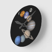 その太陽の系は私たちの惑星を取り囲む ラウンド壁時計 (傾斜)