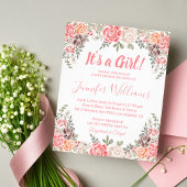 その女の子のシャワーboho花の招待 チラシ