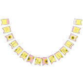 その女の子のヒマワリのベビーシャワーの旗 バンティングフラッグ (全)