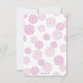 その女の子のフローラシンプルの赤ん坊シャワー植物学 サンキューカード (裏面)