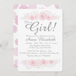 その女の子のフローラシンプルの赤ん坊シャワー植物学 シーズンカード