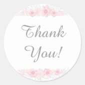 その女の子のフローラシンプルの赤ん坊シャワー植物学 ラウンドシール (正面)