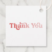 その女の子のベビー事物ピンクの女の子の赤ちゃんシャワー フェイバータグ (裏面)