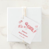 その女の子のベビー事物ピンクの女の子の赤ちゃんシャワー フェイバータグ (インサイチュ)