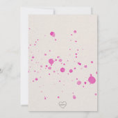 その女の子の水色の弓、ミニマルな赤ちゃんシャワー 招待状 (裏面)