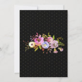 その女の子の水色の開花フローラ赤ちゃんシャワー 招待状 (裏面)