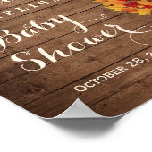 その女の子の紅葉文字列は赤ちゃんシャワーを点灯 ポスター (角)